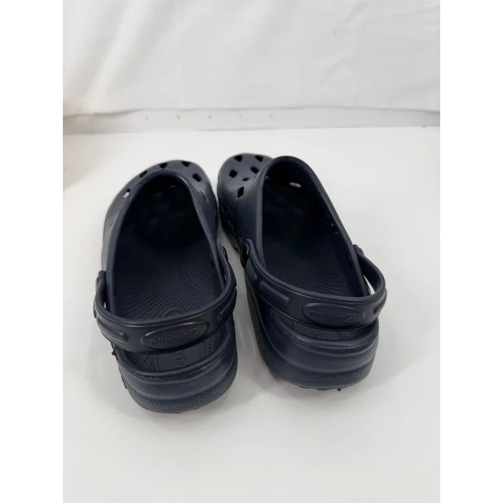 NothinZ Diamond Vent Clogs Mens Size 13 Navy Blue Lightweight Comfort Shoes